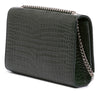 Saint Laurent Medium Croc Embossed Leather Kate Tassel Crossbody Secondhand
