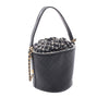 Chanel Small CC Calfskin and Tweed Drawstring Bucket Bag Secondhand