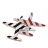 Chanel Enamel CC Striped Airplane Brooch Secondhand