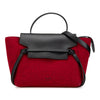 Secondhand Celine Mini Felt and Calfskin Belt Satchel