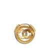 Chanel Gold Plated CC Brooch Secondhand