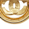 Chanel Gold Plated CC Brooch Secondhand