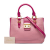 Miu Miu Bicolor Goatskin Madras Satchel Secondhand