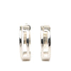 Secondhand Gucci Sterling Silver Square G Cutout Hoop Earrings