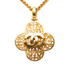 Chanel CC Gold Plated Clover Pendant Necklace Secondhand