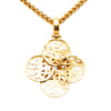 Chanel CC Gold Plated Clover Pendant Necklace Secondhand