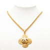 Chanel CC Gold Plated Clover Pendant Necklace Secondhand