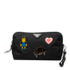 Prada Tessuto Robot Pins Wristlet Pouch Secondhand