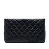 Chanel Quilted Lambskin Kiss Lock Clutch Secondhand