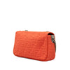 Fendi Zucca Embossed Technical Fabric Chain Midi Baguette Secondhand