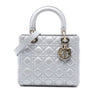 Secondhand Dior Medium Pearlescent Lambskin Cannage Lady Dior