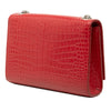 Secondhand Saint Laurent Small Croc Embossed Leather Monogram Kate Tassel Crossbody