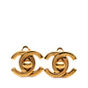Chanel Gold Plated CC Turn Lock Clip on Earrings Secondhand