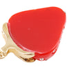 Louis Vuitton Gold Plated Resin and Strass Strawberry Heart Earrings Secondhand