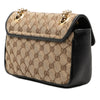 Gucci Small GG Marmont Matelasse Diagonal GG Canvas and Leather Shoulder Bag Secondhand
