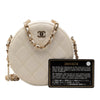 Chanel CC Quilted Caviar Round Clutch With Chain Secondhand
