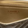 Chanel Mini Square Classic Chevron Metallic Crumpled Calfskin Single Flap Secondhand
