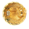 Chanel Gold Plated CC Round Clip On Earrings Secondhand