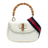 Secondhand Gucci Calfskin Frame Print Bamboo Top Handle Bag