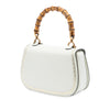 Secondhand Gucci Calfskin Frame Print Bamboo Top Handle Bag