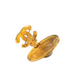 Secondhand Chanel CC Gold Plated Faux Pearl Medallion Brooch