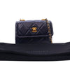 Chanel Mini Quilted Shiny Lambskin Button On Top Flap Secondhand