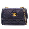 Chanel Mini Quilted Shiny Lambskin Button On Top Flap Secondhand
