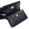 Chanel Mini Quilted Shiny Lambskin Button On Top Flap Secondhand