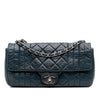 Chanel CC Quilted Perforated Aged Calfskin Flap Secondhand
