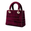 Dior Medium Embroidered Velvet Cannage Lady D Lite Secondhand