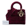 Dior Medium Embroidered Velvet Cannage Lady D Lite Secondhand