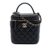 Chanel CC Quilted Caviar Top Handle Vanity Case with Chain Secondhand