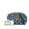Gucci Small GG Marmont Pearl Studded Denim Crossbody Secondhand
