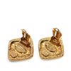 Secondhand Chanel CC Gold Plated Diamond Clip On Earrings
