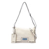 Prada Glace Calfskin Studded Etiquette Flap Secondhand