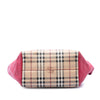 Burberry Small Haymarket Check Coated Canvas and Calfskin Canterbury Tote Secondhand