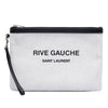 Saint Laurent Canvas Rive Gauche Wristlet Clutch Secondhand