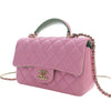 Chanel Mini Rectangular Bicolor Quilted Lambskin Top Handle Flap Secondhand