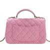 Chanel Mini Rectangular Bicolor Quilted Lambskin Top Handle Flap Secondhand