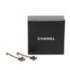 Chanel CC Brass and Strass Swing Push Back Earrings Secondhand
