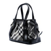 Burberry Beat Check Nylon and Patent Lowry Satchel Secondhand