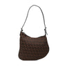 Fendi Zucchino Canvas Oyster Shoulder Bag Secondhand