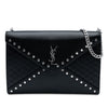 Saint Laurent Quilted Lambskin Studded Monogram Gaby Shoulder Bag Secondhand