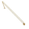 Secondhand Dior Gold Plated Rhinestone Logo Heart Pendant Necklace
