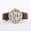 Pierre Kunz Pepretual Calendar PKA 003 QPR Leather x RG, Diamonds AT Silver-Face Watch Secondhand