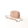 Secondhand Prada Diagram Leather Chain Crossbody Bag in Pink 1BH083