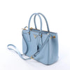 Prada Galleria Saffiano Lux Leather 2Way Handbag in Blue Secondhand