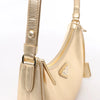 Prada Saffiano Lux Mini Re-Edition Shoulder Bag Platino 1BC204 Secondhand