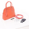 Prada Saffiano Vernice Dome Leather 2Way Handbag in Begonia BL0909 Secondhand
