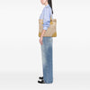 Prada Vitello Trimmed Canvas Canapa Tote Secondhand